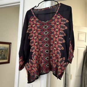 Johnny Was full embroidered top.